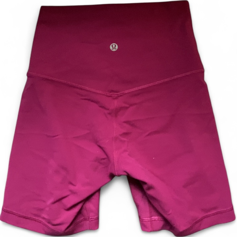 Lululemon Athletica Pink and Purple Bike Shorts High-Waisted